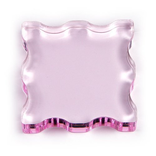 Pink Acrylic Stamping Block 3” X 3” Grip