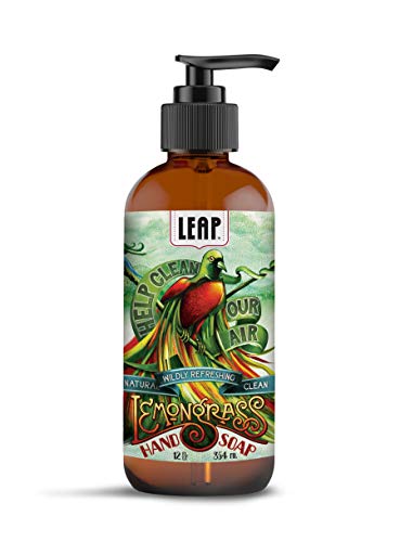 LEAP Lemongrass Hand Soap, Natural & Moisturizing Lather, Gentle & Rinses Clean, Made with Organic Oils, Cruelty Free & Vegan, Liquid Hand Wash, Superbly Designed, 12 fl oz