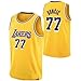 CLZWFZ Adulto 77# Maglia da Basket Unisex Senza Maniche da Basket Tank Top Sport Fodera T-Shirt Tank Top,Giallo,M