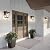 Outdoor Wall Light, Exterior Waterproof Wall Sconce in Black, Anti-Rust Outdoor Light Fixture with Water Glass, Modern Outdoor Wall Lantern for House Balcony Entryway Garage