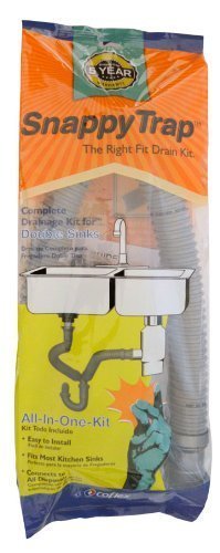 Snappy Trap 1 1/2" All-In-One-Drain Kit For Double Bowl Kitchen Sinks #TOP7