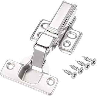 EuisdanAA Stal walcowana na zimno Zdejmowana rama czołowa Ukryta szafka Zawiasy do drzwi z pół nakładką z pokrywą(Bisagras de puerta de media superposición de gabinete oculto con marco frontal extra