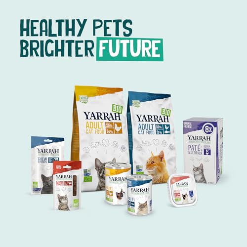 YARRAH Bio Katzenfutter Bröckchen Huhn 405g, 12er Pack (12 x 405 g)