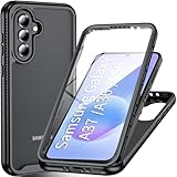 Fin2feel Coque pour Samsung Galaxy A37 5G, A36/A56 360 Degré Protection Double Face Integrale Housse Étuis avec Protecteur d'Écran Intégré, Anti-Rayures Antichoc Coque pour Samsung A37/A36/A56, Noir