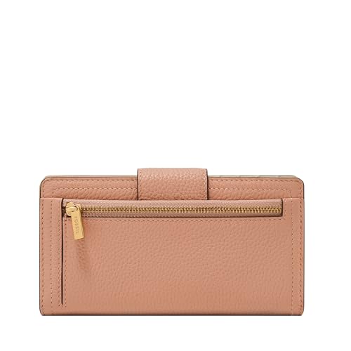 Image of Fossil Women's Logan Leather Wallet RFID Blocking Tab Clutch