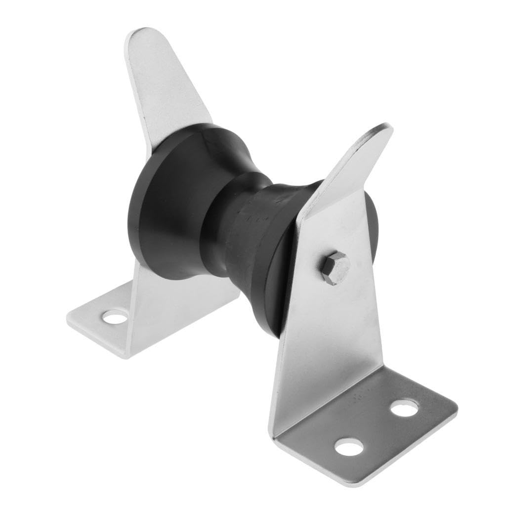 QLECXZI Bow Rollers For Boat Trailers Tough Stainless Steel Anchor Roller Corrosion Resistant And Practical Made Of 316 Grade Stainless Steel Anchor Roller Mount 26in Silver