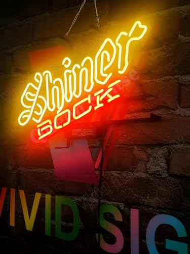Queen Sense 20\"x16\" Shiners Bock Neon Sign Man Cave Bar Pub Beer Handcrafted Home Decor Light Lamp KA02
