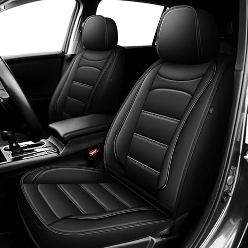 IKABEVEM Car Seat Covers Full Set Fit for Acura RDX 2007-2018: Luxury Leather Automotive Seat Covers Car Seat Protector(5 Seat, Black)
