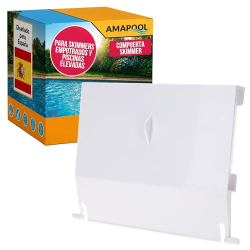 Amapool Compuerta De Skimmer De Repuesto 145 X 120 Mm - Pieza De Plástico Blanco - Para Skimmer Estándar Y Piscinas Elevadas