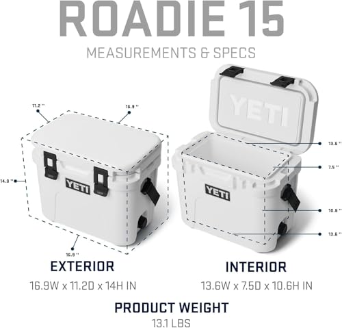 Image of YETI Roadie 15 Hard Cooler with DoubleDuty Shoulder Strap