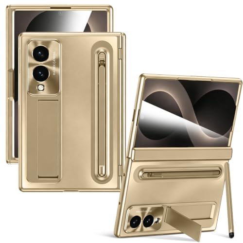 Miimall �Ή� Galaxy Z Fold 8 �P�[�X S�y������ 9H�����K���X���� �B���X�^���h �q���W�J�o�[ ���������Y�ی� �R�K�i�ϏՌ� 360�S�ʕی� �����Y ���^�y�� ���C�����X�[�d�Ή� �S�[���h