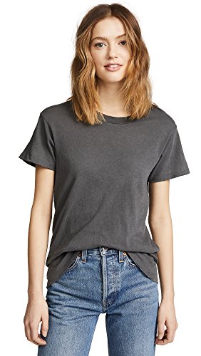 THE GREAT. Women's The Slim Tee, Washed Black, M