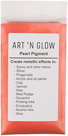 Art 'N Glow Mica Pearl Pigment Powder (Red) - (.88 Ounce/25 Grams) - 10+ Colors Available