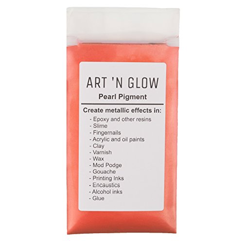 Art 'N Glow Mica Pearl Pigment Powder (Red) - (.88 Ounce/25 Grams) - 10+ Colors Available #TOP30