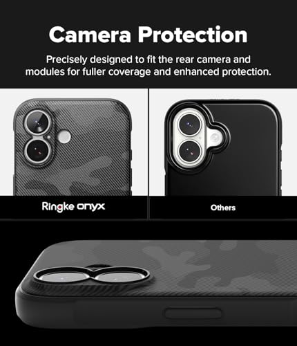 Image of Ringke Onyx Magnetic Compatible with iPhone 17 Case Back Cover [Strong Magnet] Military-Grade Protection TPU Shockproof Rugged Bumper Full Protection - Magnetic Camo Black