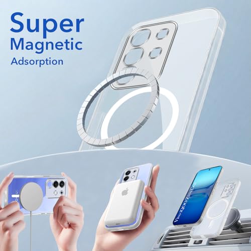 Image of Jkobi Lifetime Anti-Yellow MagSafe Compatible Clear Back Cover Case for Vivo iQOO Z10x (Sleek Hard Crystal | Shockproof and Camera Protection)