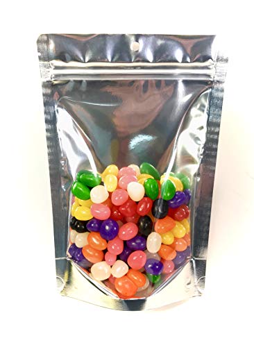 Smell Proof Mylar Food Storage Bag (50 Pack) 1 Ounce Clear Front Heavy