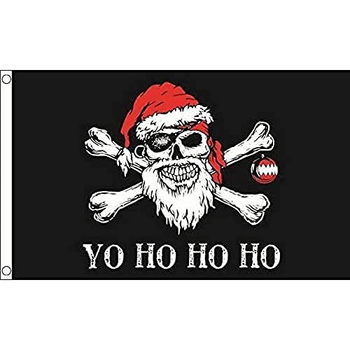 AZ FLAG - Bandeira Pai Natal pirata - 150 x 90 cm - Bandeira natalícia 100% poliéster com ilhoses de metal integrados - 110 g, cores vivas e resistentes à descoloração