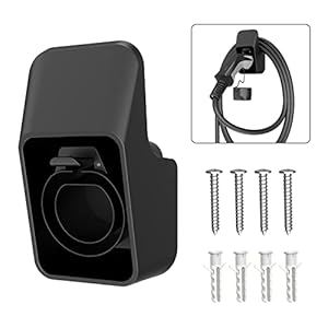 Teskee Wallbox Type 2 Plug Wandhouder EV Oplaadkabelhouder/Organizer EV-laadstation type 2 vrouwelijke connectorhouder inclusief montagekit