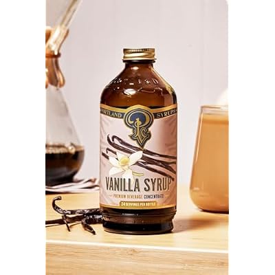 Portland Syrups Vanilla Syrup Flavoring for Coffee, Lattes, Cold Brew, Macchiatos, Cocktails, Desserts Ideal for Drinks & Adding a Vanilla Touch to Any Beverage 12 oz, 24 servings (Pack of 2)