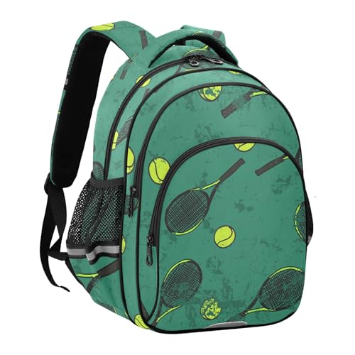 Tennis Pattern Backpack for Kids Elementary School Bag Boys Girls Bookbag Travel Backpack Daypack2