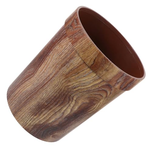 Caneca de basura rectangular marrón vintage