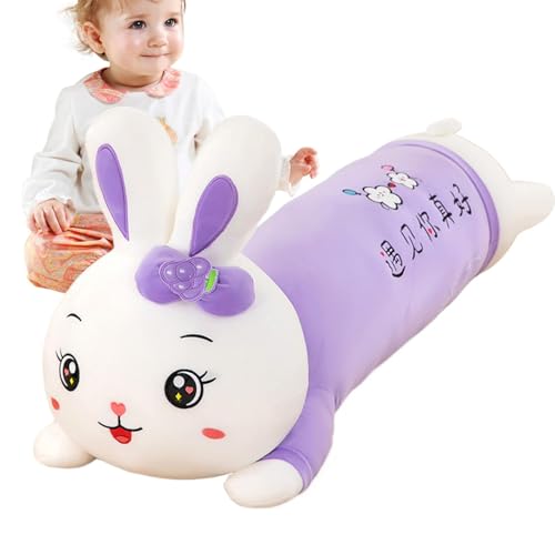 Peluche de conejito de Pascua, almohada de conejito,Peluche de conejito de peluche de dibujos animados lindo - Decoración del hogar de 27,56 pulgadas, peluche de peluche, cojín de cama para mujeres, n