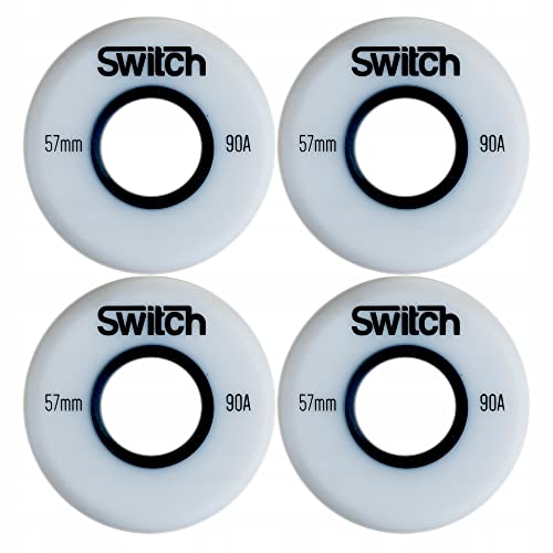 Roues rollers 57mm blanc agressive pour éviter les blocages de roues en grind