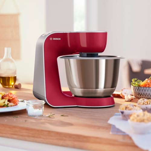 Bosch MUM5 CreationLine - Robot de cocina, potencia de 1000 W, 7 velocidades + función Pulse, color rojo 5 Bosch Mum5 Creationline - Robot De Cocina, Potencia De 1000 W, 7 Velocidades + Función Pulse, Color Rojo