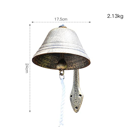 figatia Campainha Estilo Retrô Campainha de Jantar de Ferro Decoração Campainha Externa para Casa