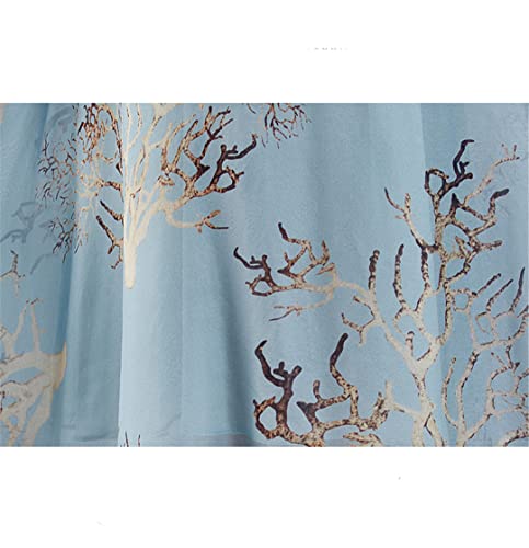 Robe d'été ample en bleu avec col rond pour femme en taille 4XL - 7