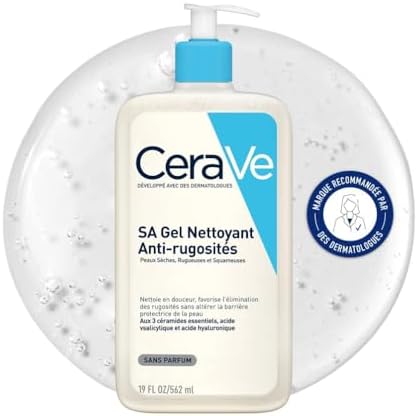 CeraVe - SA Gel Nettoyant Anti-Rugosités - Nettoie la Peau, Elimi...