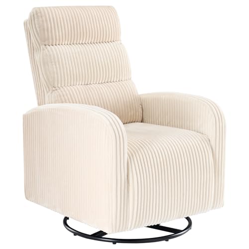 DUMOS 360°Swivel Nursery Chair, Comfy Chair for Bedroom,...