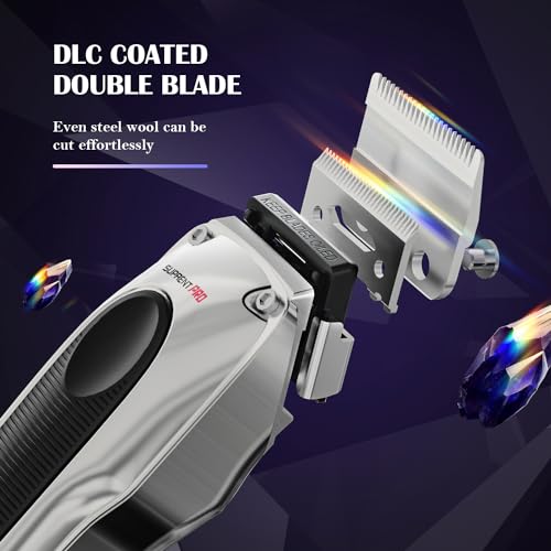 SUPRENT PRO Professional Hair Clippers for Men, High Torque Brushless Motor & DLC Coated Detachable Blade - Image 4