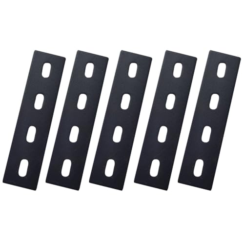 5 Stücke Flachverbinder, 6 Zoll Heavy Duty Flickplatte Flach Gerade Metall Reparatur Befestigung Klammer Stecker für Möbel, Schränke, Regale (Schwarz)