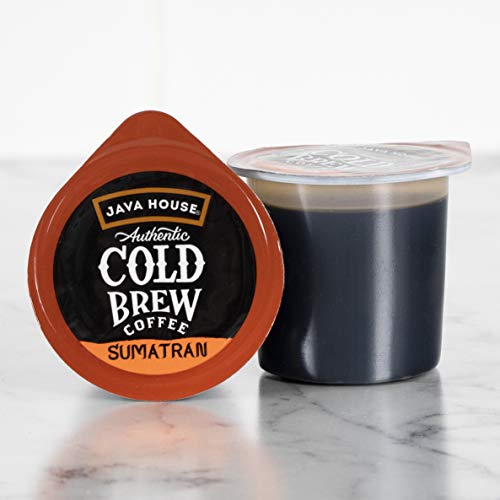 Java House Cold Brew Coffee Concentrate Single Serve Liquid Pods Variety Pack - 24 Colombian and 24 Sumatran Pods (48 Total Pods, 1.35 Fluid Ounces Each Pod)
