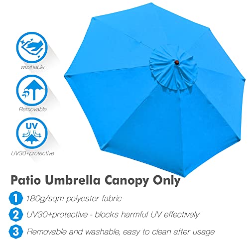 Yescom 9Ft Uv30+ Umbrella Replacement Canopy Sunshade Top Cover For Outdoor Yard Garden Patio Beach Poolside Deck Market #TOP2