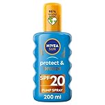 NIVEA SUN Protect & Bronze Sun Spray SPF20 (200ml), Bronzing Tanning Lotion Spray with SPF20, Advanced Suncream Protection, Natural Pro-Melanin Extract