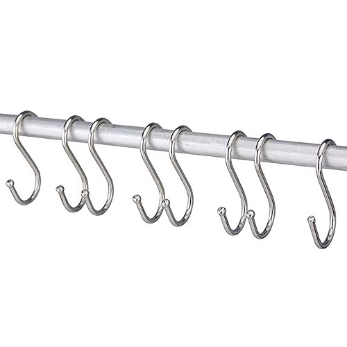 Gancho 200 PCS de 3 mm en Forma de S de Acero Inoxidable Gancho, Longitud: 9 cm