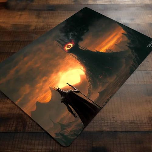 GuardMat - Gaze of Doom (Genähte Kanten) – Spielmatte für Magic – Spielmatten für Magic The Gathering – Playmat kompatibel mit MTG, YuGiOh, Der Herr de Ringe, Pokemon, TCG, Kartenspielmatte