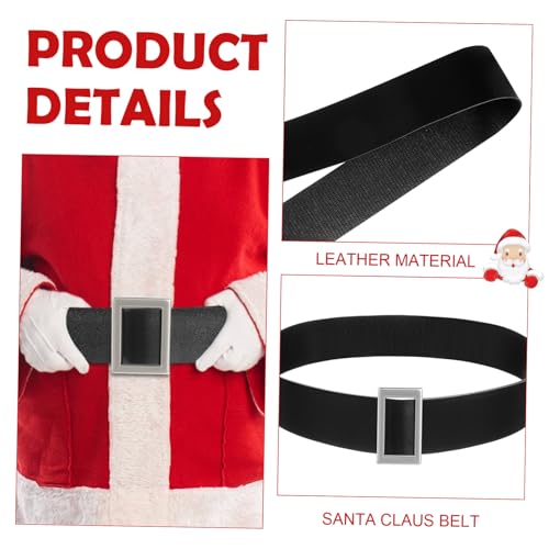 3pcs Santa Claus Belt Buckles Christmas Waistband Accessories Non Fading Lightweight Xmas Clothing Decor for Holiday Parties3