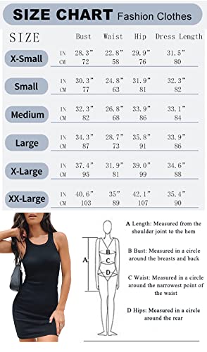 Samefar Womens Ribbed Scoop Neck Sleeveless Tank Dresses Basic Bodycon Mini Dress4