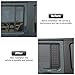 Aluminum Alloy Car Rear Door Window Decals Glass Cover Trim Panel Decoration Exterior Accessories for Jeep Wrangler JKU 4 Doors 2007-2018,Black