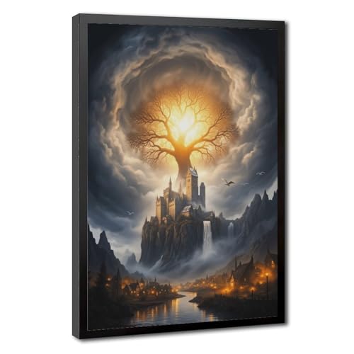 Poster Valhalla Calling tableau sur toile avec cadre noir decoration interieure