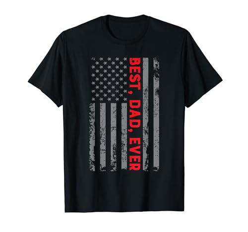 Mejor papá, Ever. American USA Flag Fathers Day Camiseta