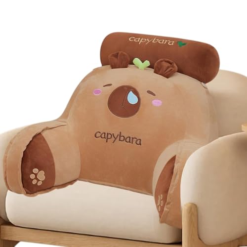 Coussin de dossier Capybara en peluche 65x45 cm pour canapé et lit