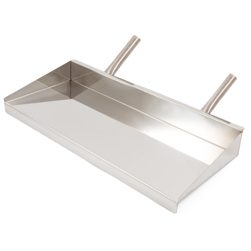 GIEMME Lèchefrite en Acier INOX pour Chemiée ou Barbecue, Lèchefrite pour Tournebroche (Longueur 79 cm)