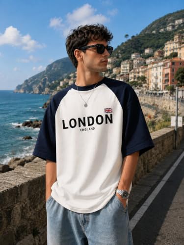 Image of ColorChakra Oversized Tshirt for Mens Down Shoulder Loose fit t-Shirt Men Oversize t-Shirt M to 4XL