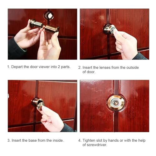 Mirilla para puerta gran angular ZK20 con lente de cristal óptico 5