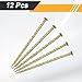 uxcell 12Pcs Fence Deck Nails, 4-15/16 Inch Carbon Steel Spiral Deck Nail Spiral Shank Spikes for House Floor Repairing Wall Woodworking, Color Zinc